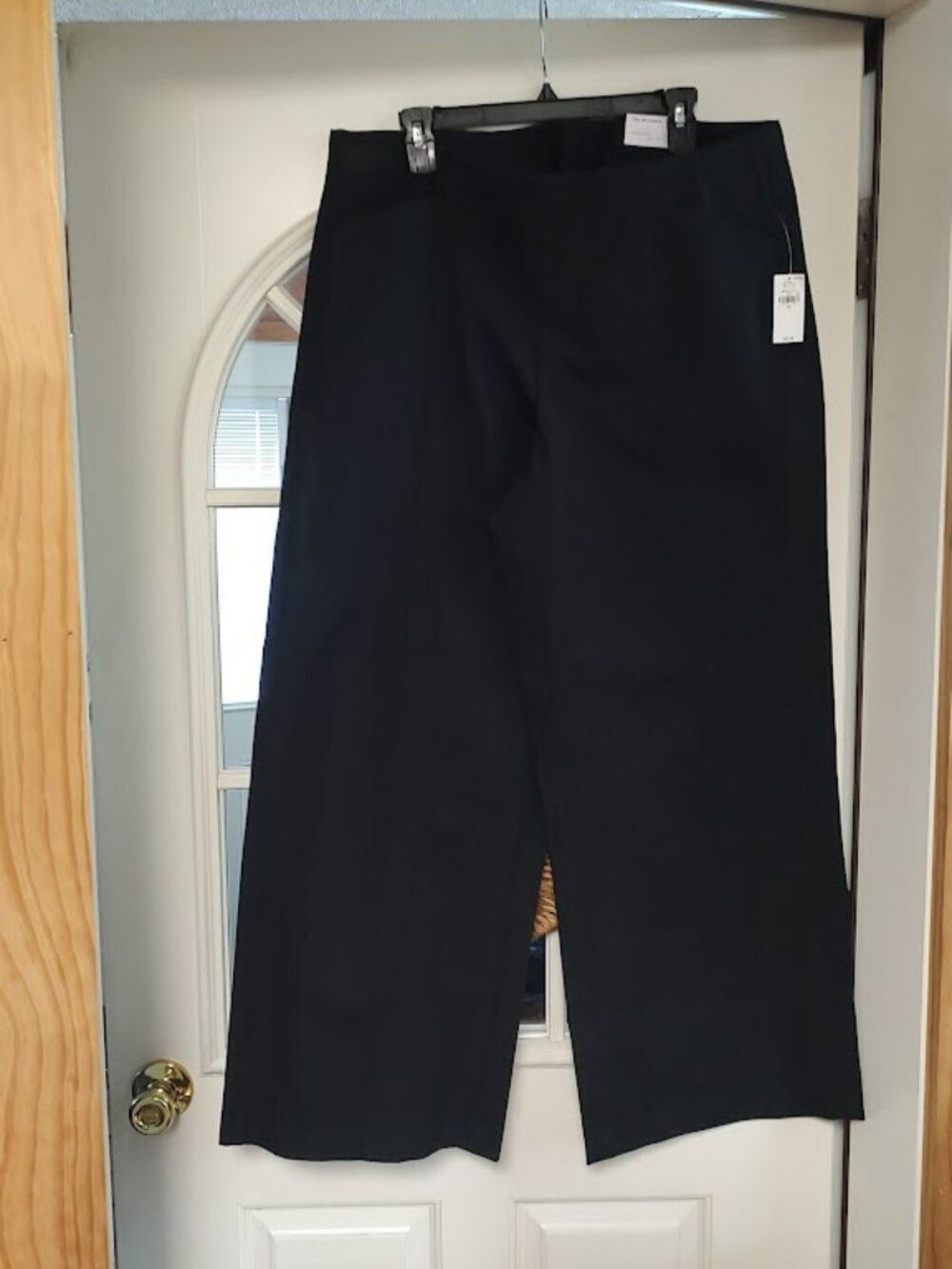 New Old Navy Black High Rise Never Fade Wide Leg Pull On Pants Women's XL